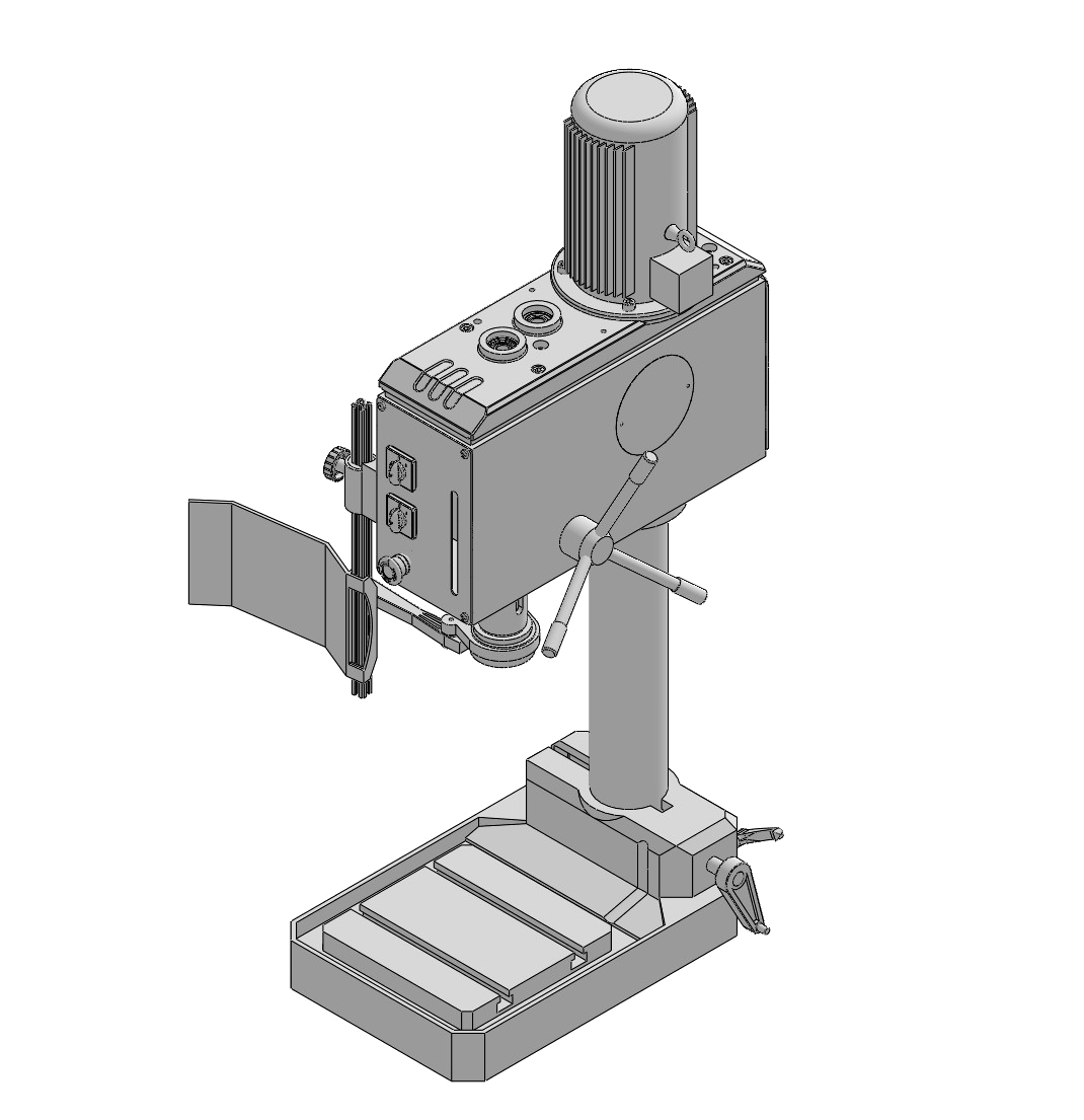 Rebuilt CAD model of the ERLO pillar drill