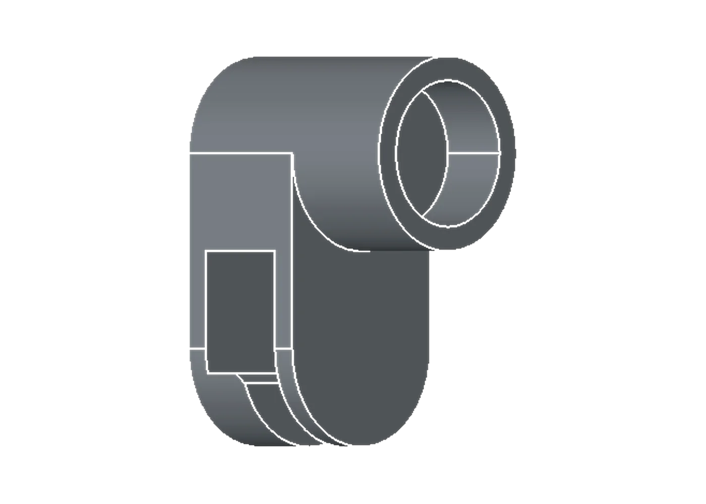 3D model of a machined part